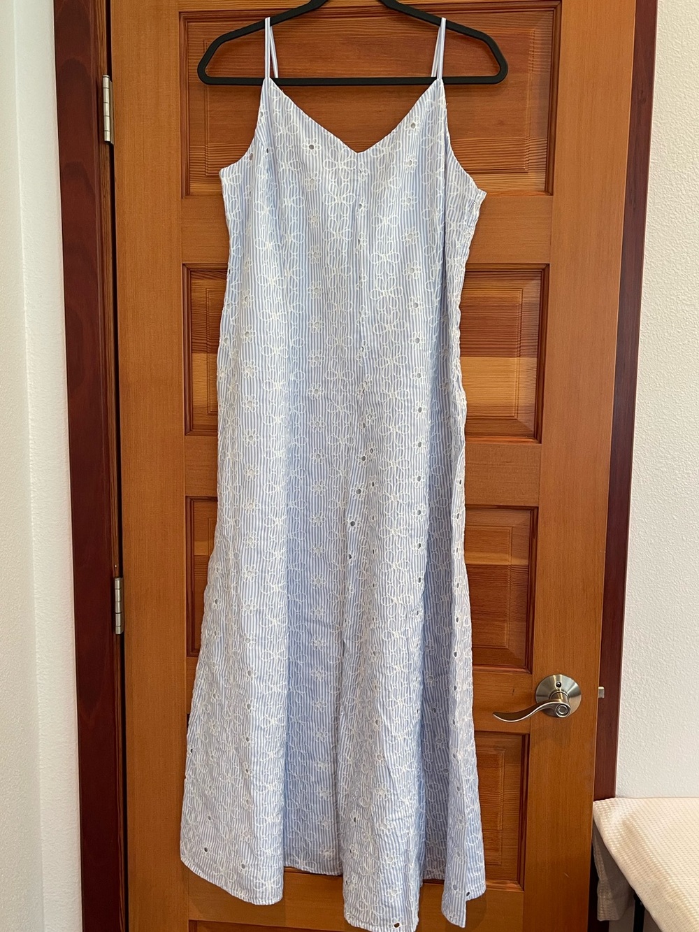 GAP Light Blue Eyelet Maxi Slip Dress - NWT - Women’s Large